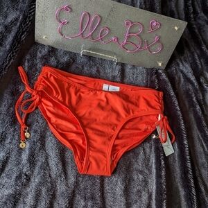 NWT Anne Cole Red/Orange Bikini Bottoms S